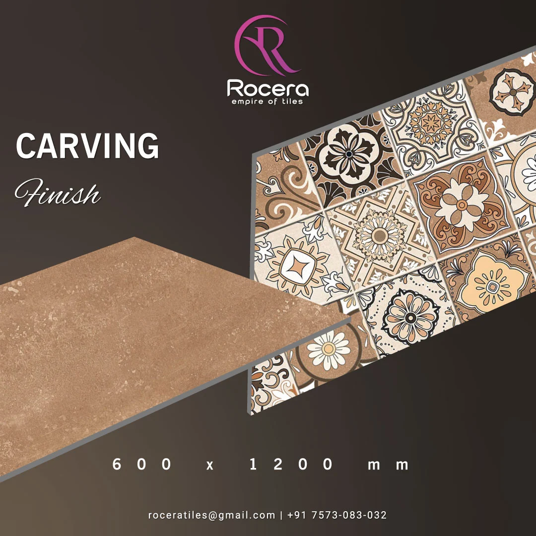 600 x 1200mm Tiles Carving Finish ,  Rocera Tiles 